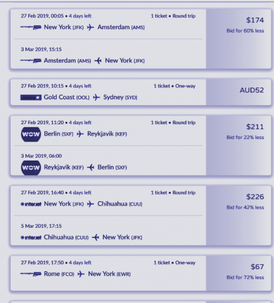 Sparefare.net - A market place to find the cheapest flights online - trvl flights